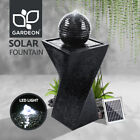 Gardeon Solar Fountain Water Feature Bird Bath Outdoor Led Lights 3-tier Ball