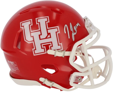 Isaiah Johnson Houston Cougars Signed Riddell Speed Mini Helmet Cover