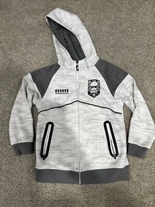 Star Wars Kids Full Zip Jacket XS 5/6 Stormtrooper First Order White Gray Black - Picture 1 of 6