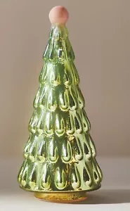 Anthropologie Borosilicate Glass Tree Green 11.5” Christmas Decoration - Picture 1 of 5