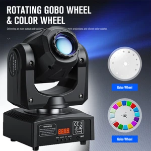 120W LED Luz de Cabeza Móvil RGBW Gobo Haz Spot Escenario Iluminación Fiesta DJ Disco DMX - Imagen 1 de 7