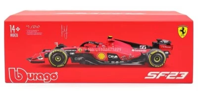 Macchina Ferrari F1 C Sainz 2023 SF-23 Burago Scala 1:24 Formula 1 Con vetrina - Immagine 1 di 4