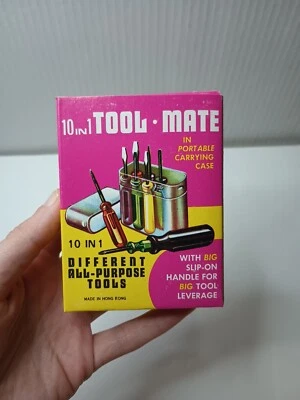 Vintage 10 In 1 all purpose Tool mate screwdriver set in case - Image 1 of 4