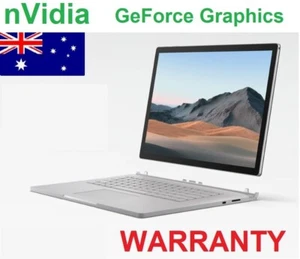 GAMING SCHOOL SURFACE BOOK 1st Gen nVidia Warranty 8G i7 256G SSD SILVER - Picture 1 of 4