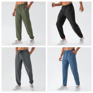 Men Loose Cool Pants Stretch Running Fitness Breathable Quick Dry Sports Pants - Picture 1 of 18