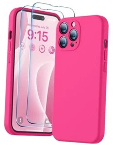 Compatible with iPhone 14 Pro Case, Silicone iPhone 14 Pro 6.1inch Hot Pink - Picture 1 of 7