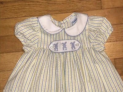 Kelly’s Kids Removable & Reversible Bunny Rabbit Tab Dress 12-18 months - Image 1 of 4