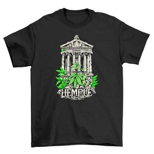 Weed Hemp_98 Temple T-shirt: High on Humor and Style! Unisex Design, 100% Cotton - Picture 1 of 40