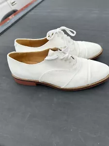 Scarpe Oxford Ralph Lauren Team USA Olympic Flat bianche nabuk - W10/M8 - Foto 1 di 10