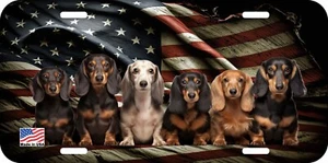 DACHSHUND DOGS DOG CAN PERSONALIZE NOVELTY METAL LICENSE PLATE H - Picture 1 of 4
