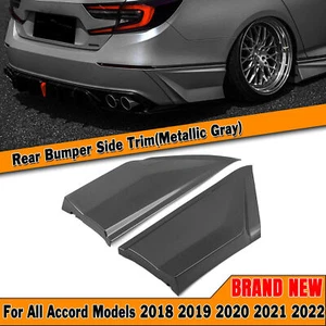 1 Pair Metallic Gray Rear Bumper Side Trim Molding Cover For Honda Accord 18-22 - Picture 1 of 11