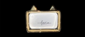 Trinket Dish marked love with birds and cat ears - Picture 1 of 6