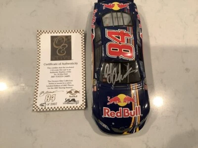 AJ ALLMENDINGER AUTOGRAPHED 2007 TOYOTA CAMRY RED BULL ELITE DIECAST & CARD - Image 1 of 4
