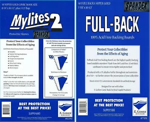 50 - E. Gerber Super Gold Mylites2 & Full Backs Comic Set - 825M2 778FB - Picture 1 of 3