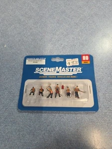 HO Scale Walthers SceneMaster 949-6066 Railroad Track Workers Figure Set #1 - Picture 1 of 2