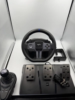 PXN V9 Gen2 Gaming Steering Wheel With Pedals Shifter For PC Xbox PS4 PS5 PS3 - Image 1 of 4
