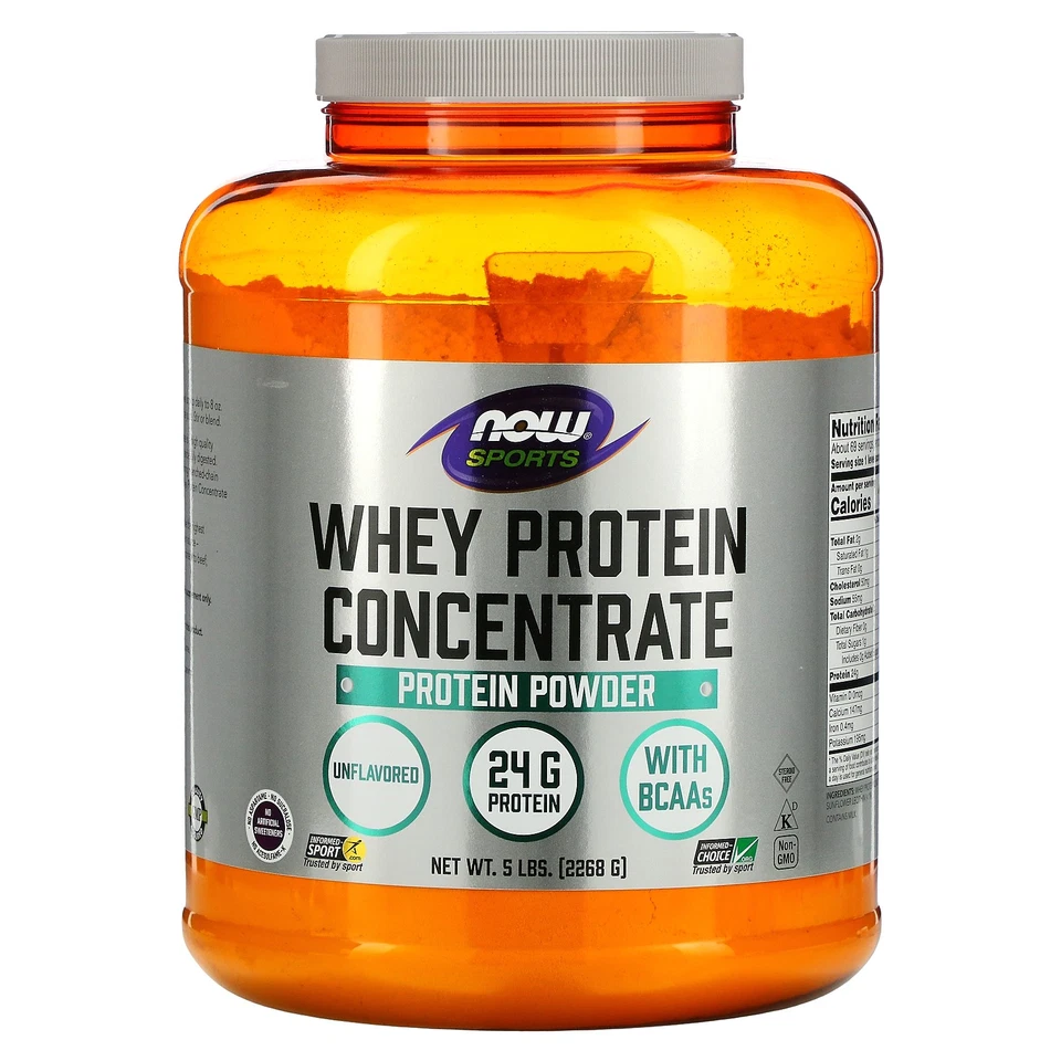 Sports, Whey Protein Concentrate Protein Powder, Unflavored, 5 lbs (2268 g) - Image 1 of 3
