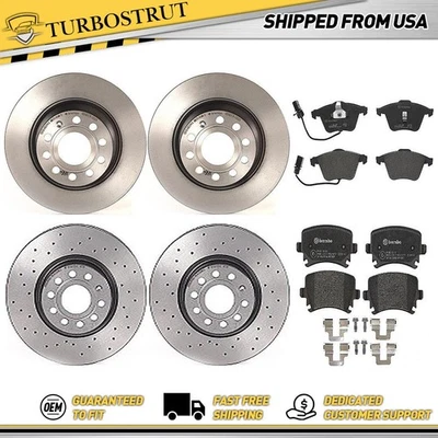 Kit pastillas rotores freno trasero delantero Brembo para Volkswagen CC Volkswagen 2010-2010 Foto 1 de 4