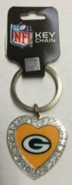 Llavero corazón estrás Green Bay Packers Bling Foto 1 de 1