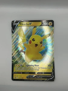 JUMBO Pikachu V Box Card SWSH198 Black Star Promo Pokemon - Picture 1 of 2