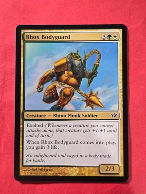 2009 Magic The Gathering Conflux #122 Rhox Bodyguard, C, NF, cd13 - Image 1 of 3
