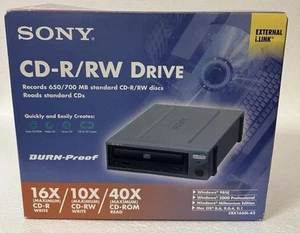 Sony 16x Externes FireWire CD-RW Laufwerk Brenner CRX1650L/A2 - Bild 1 von 7