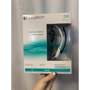 Logitech Stereo Headset h150 Headphones 3.5mm Analog White + Black NEW - Picture 1 of 5
