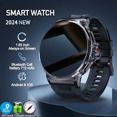 New 1.85-inch Ultra HD Smart Watch GPS Track Bluetooth Call 710 mAh battery - Image 1 of 4