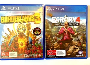 PS4 Game Bundle: Far Cry 4 Limited Edition & Borderlands 3 w/ Gold Weapon Skins - Picture 1 of 10
