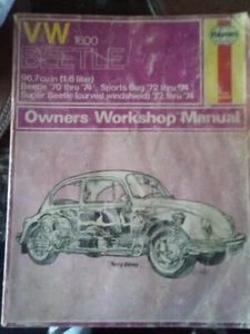 Haynes Owners Workshop Manual VW 1600 Beetle 1970 thru 74 Sports Bug 72 Thru 74 - Picture 1 of 4