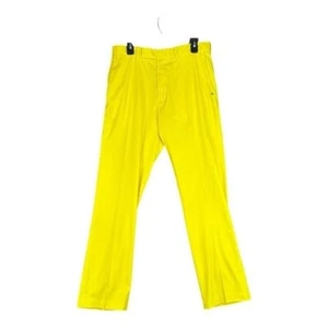 RLX Ralph Lauren Men’s 32x32 Neon Yellow Pants Polyester Golf Sports Casual - Picture 1 of 16