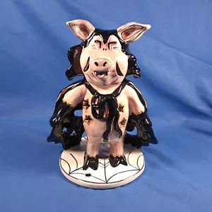 Blue Sky Heather Goldminc Vampire Pig Tea Light Candle Holder Halloween Pigula - Picture 1 of 9