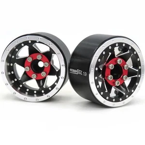 2x RC 1.9 Beadlock Wheels Adjustable Offset 1.9 Rims For 1/10 Crawler SCX10 TRX4 - Picture 1 of 25