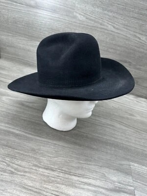 Sombrero de vaquero de castor Rodeo King de fieltro negro talla 7 Foto 1 de 4