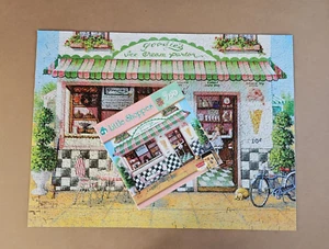 MasterPieces Little Shoppes Goodies Ice Cream Parlor 750 Piece Jigsaw Puzzle EUC - Picture 1 of 9