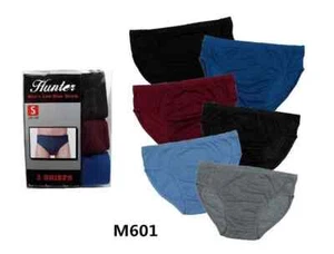 Paquete de 6 calzoncillos de bikini Hunter/Swan/Knocker para hombre a rayas lisas ropa interior S M L XL - Imagen 1 de 22