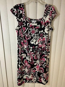 Abito donna Naturally Petite, taglia L, multicolore, maniche ad aletta, made in Hawaii - Foto 1 di 8