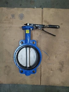 6" Butterfly Valve Wafer with align holes Stainless Disc Viton Seat with handle - Picture 1 of 4
