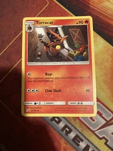 Pokémon TCG Torracat Sun & Moon - Team Up 21/181 Regular Uncommon-NM - Picture 1 of 2