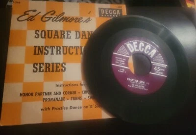 Ed Gilmore Learn Square Dance Instruction Series 1.  45 Vinyl - Image 1 of 4