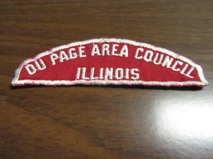 Du Page Area Council Illinois Red and White Strip Worn    SX3 - Picture 1 of 1