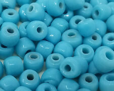 100 pcs Vintage Glass Pony Beads Craft Crow Beads 7mm x 9mm Large Made in India