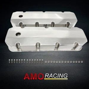 Cubiertas de válvula altas pulidas de aluminio fabricadas para Chevy BBC 396 402 427 454 502 - Imagen 1 de 5