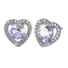 Silver Stud Earrings Women Men Crown Heart Flower Flatback Earrings Valentines
