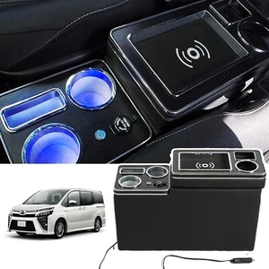 Center Console Box Armrest VOXY NOAH ESQUIRE 80 Hybrid LED Wireless Charging - Picture 1 of 4