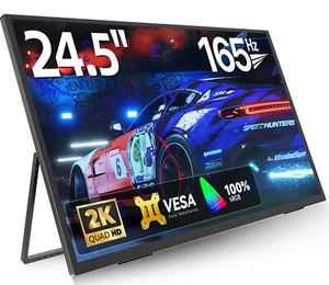 UPERFECT 24.5" 2K Portable Display 165Hz 2560x1440 Gaming Monitor for PS4/5 Xbox - Picture 1 of 7