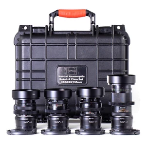 Soviet 37/58/85/135mm Cine Mod Prime Lenses Set For Sony E-mount w/ Case! - Picture 1 of 24