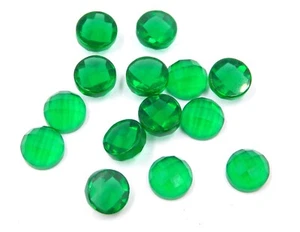 Lab Created Emerald Round Rose Cut Lot Loose Gemstone 10 MM For Jewelry P-2682 - Picture 1 of 4