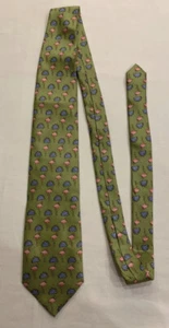 Tropicals by Tango Pink Flamingos Silk Tie Green Blue Pink NWT Men’s New - Picture 1 of 4
