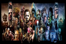 Classic Horror Movie Characters Monster Collage Poster print custom 24x36in A221